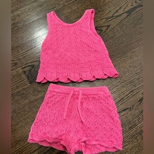 Zara two piece knit tank and short set